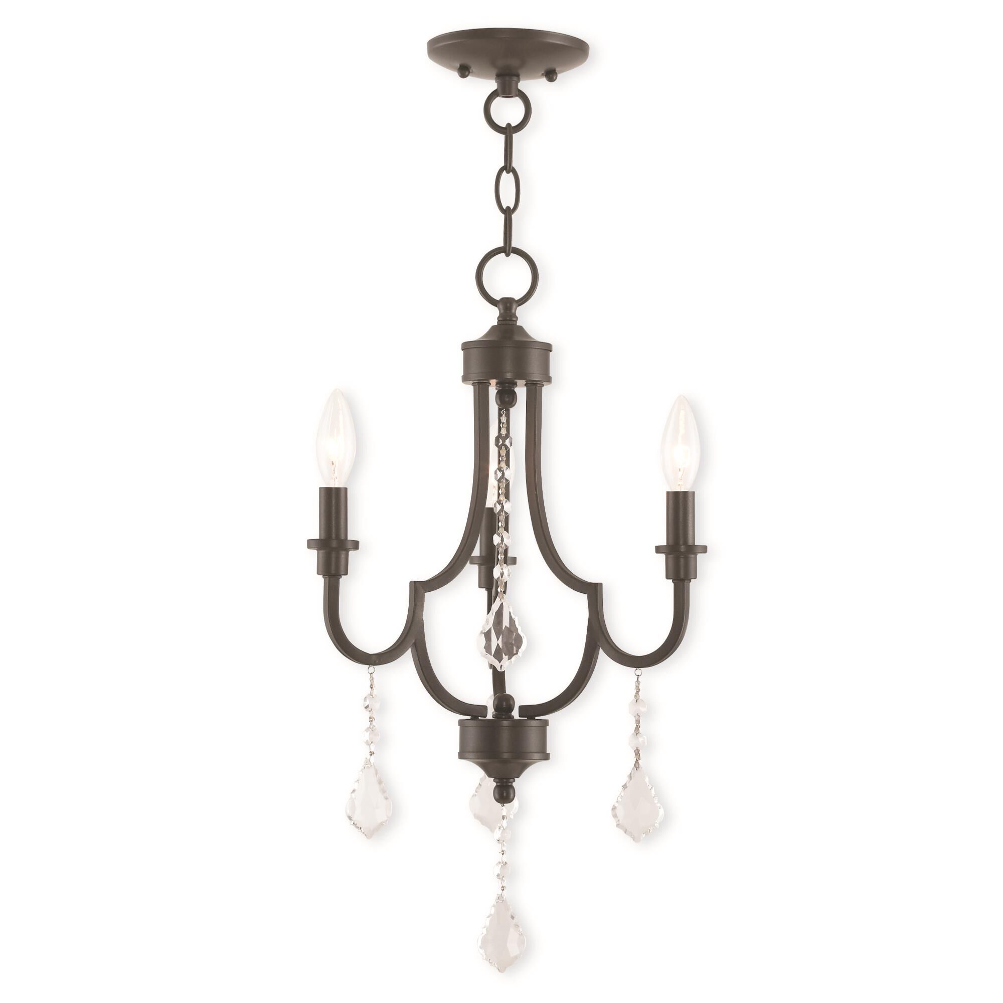 Glendale 14 Inch 3 Light Mini Chandelier by Livex Lighting